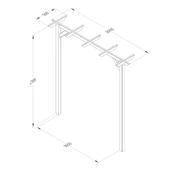 Forest Garden Hanbury Flat Top European Softwood Arch (H) 213.5cm X (W) 209cm 9 Forest Garden Hanbury Flat Top European Softwood Arch (H) 213.5cm X (W) 209cm -Hozelock Store forest garden hanbury flat top european softwood arch h 213 5cm x w 209cm5013053190128 01t