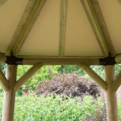 Forest Garden Hexagonal Gazebo With Cedar Roof, (W)4.26m (D)3.69m -Hozelock Store forest garden hexagonal gazebo with cedar roof w 4 26m d 3 69m5013053163405 03i