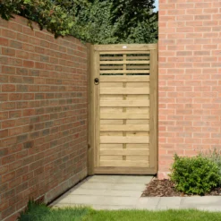 Forest Garden Kyoto Wood Slatted Gate, (H)1.8m (W)0.9m 6 Forest Garden Kyoto Wood Slatted Gate, (H)1.8m (W)0.9m -Hozelock Store forest garden kyoto wood slatted gate h 1 8m w 0 9m5013053145944 03i bq