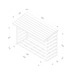 Forest Garden Large Timber 6x3 Ft Pent Log Store 9 Forest Garden Large Timber 6x3 Ft Pent Log Store -Hozelock Store forest garden large timber 6x3 ft pent log store5013053189924 01t