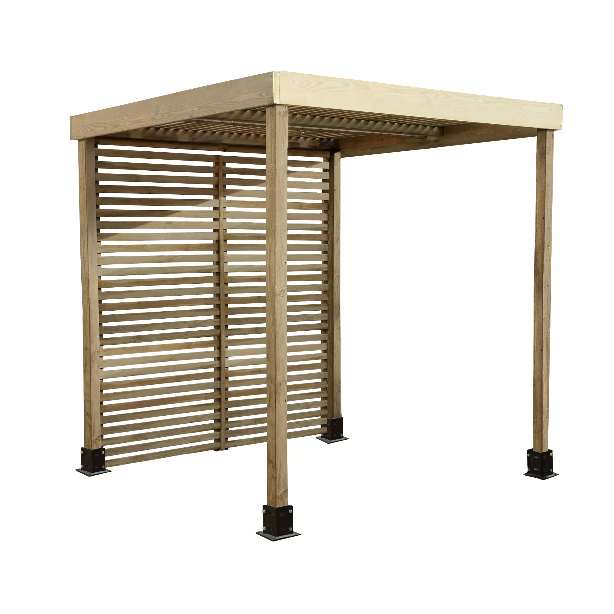 Forest Garden Modular Square Pergola, (H)2045mm (W)1970mm With 1 Pair Of Screens 2 Forest Garden Modular Square Pergola, (H)2045mm (W)1970mm With 1 Pair Of Screens - Image 2
