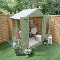 Forest Garden Oakley 6x4 Apex Overlap Solid Wood Summer House With Double Door - Assembly Service Included -Hozelock Store forest garden oakley 6x4 apex overlap solid wood summer house with double door assembly service included5013053188439 02i bq