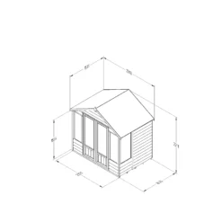 Forest Garden Oakley 7x5 Apex Overlap Solid Wood Summer House With Double Door (Base Included) - Assembly Service Included 9 Forest Garden Oakley 7x5 Apex Overlap Solid Wood Summer House With Double Door (Base Included) - Assembly Service Included -Hozelock Store forest garden oakley 7x5 apex overlap solid wood summer house with double door base included assembly service included5013053188538 01t bq