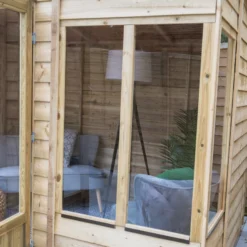 Forest Garden Oakley 8x10 Apex Overlap Solid Wood Summer House With Double Door - Assembly Service Included -Hozelock Store forest garden oakley 8x10 apex overlap solid wood summer house with double door assembly service included5013053188422 36c bq