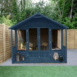 Forest Garden Oakley 8x12 Apex Overlap Solid Wood Summer House With Double Door - Assembly Service Included -Hozelock Store forest garden oakley 8x12 apex overlap solid wood summer house with double door assembly service included5013053188828 03i bq