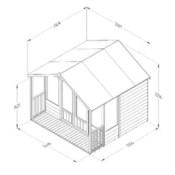 Forest Garden Oakley 8x8 Apex Overlap Solid Wood Summer House With Double Door (Base Included) - Assembly Service Included -Hozelock Store forest garden oakley 8x8 apex overlap solid wood summer house with double door base included assembly service included5013053188767 01t bq