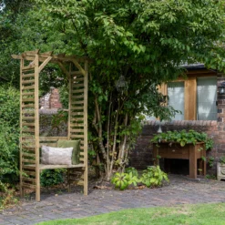 Forest Garden Palma Arbour, (H)2151mm (W)1200mm (D)620mm - Assembly Required -Hozelock Store forest garden palma arbour h 2151mm w 1200mm d 620mm assembly required5013053190203 04i