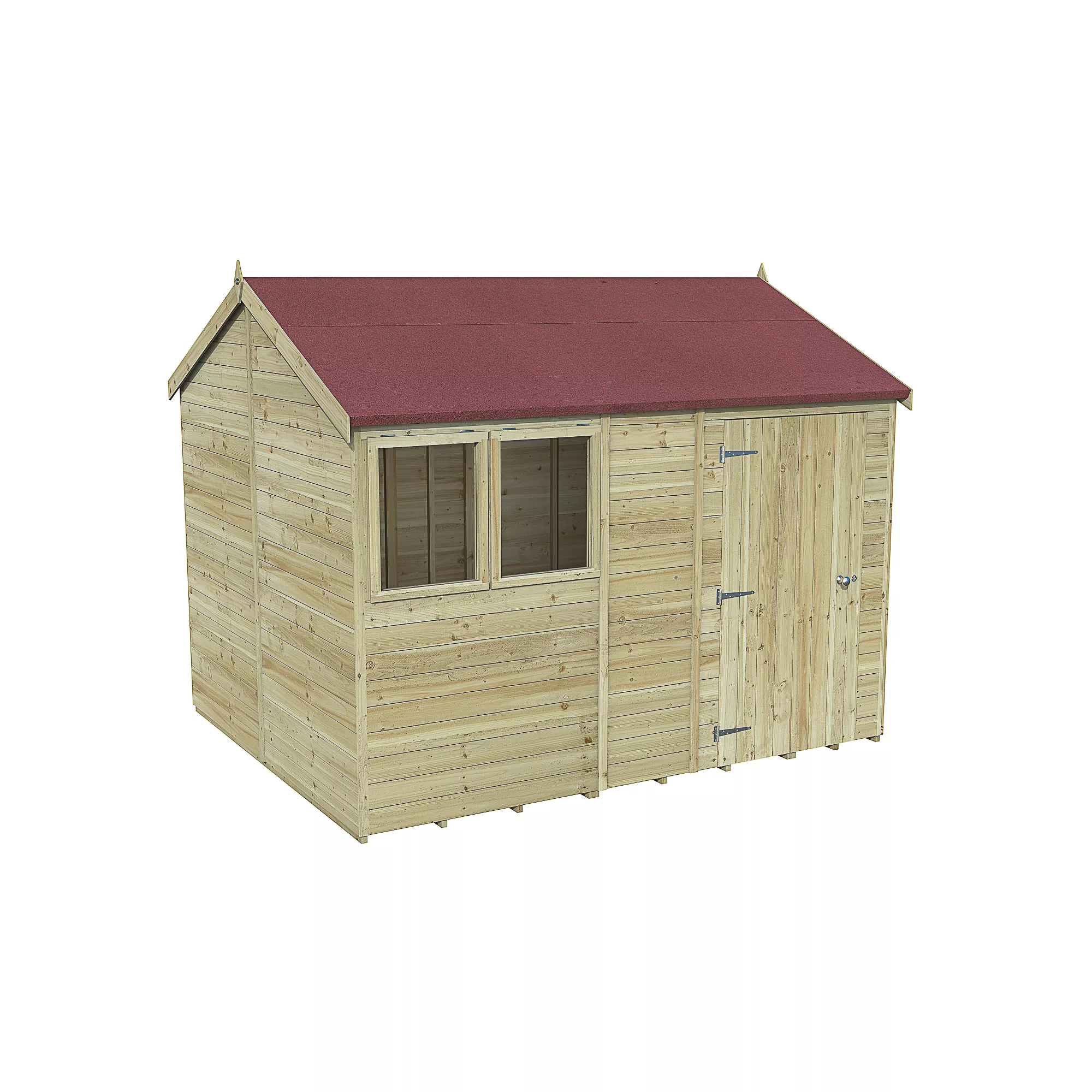 Forest Garden Timberdale 10x8 Ft Reverse Apex Tongue & Groove Wooden Shed With Floor (Base Included) 2 Forest Garden Timberdale 10x8 Ft Reverse Apex Tongue & Groove Wooden Shed With Floor (Base Included) - Image 2