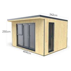 Forest Garden Xtend+ 13x11 Pent Tongue & Groove Garden Office - Assembly Service Included -Hozelock Store forest garden xtend 13x11 pent tongue groove garden office assembly service included5013053183656 01t