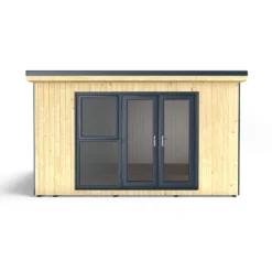 Forest Garden Xtend+ 13x11 Pent Tongue & Groove Garden Office -Hozelock Store forest garden xtend 13x11 pent tongue groove garden office5013053183632 01c
