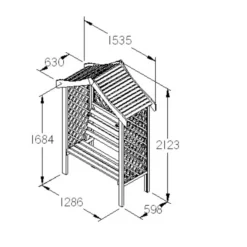 Forest Parisienne Arbour, (H)2120mm (W)1540mm (D)660mm - Assembly Required -Hozelock Store forest parisienne arbour h 2120mm w 1540mm d 660mm assembly required5013053135952 01t bq