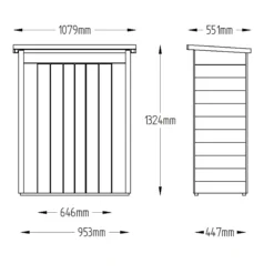 Forest Tongue & Groove 3.5x2 Pent Garden Storage 600L -Hozelock Store forest tongue groove 3 5x2 pent garden storage 600l5013053163122 01t bq