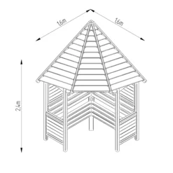 Forest Venetian Corner Arbour, (H)2500mm (W)2330mm (D)1610mm - Assembly Required -Hozelock Store forest venetian corner arbour h 2500mm w 2330mm d 1610mm assembly required5013053139745 01t