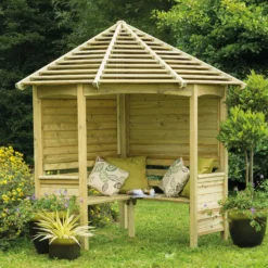 Forest Venetian Corner Arbour, (H)2500mm (W)2330mm (D)1610mm - Assembly Required -Hozelock Store forest venetian corner arbour h 2500mm w 2330mm d 1610mm assembly required5013053139745 05i