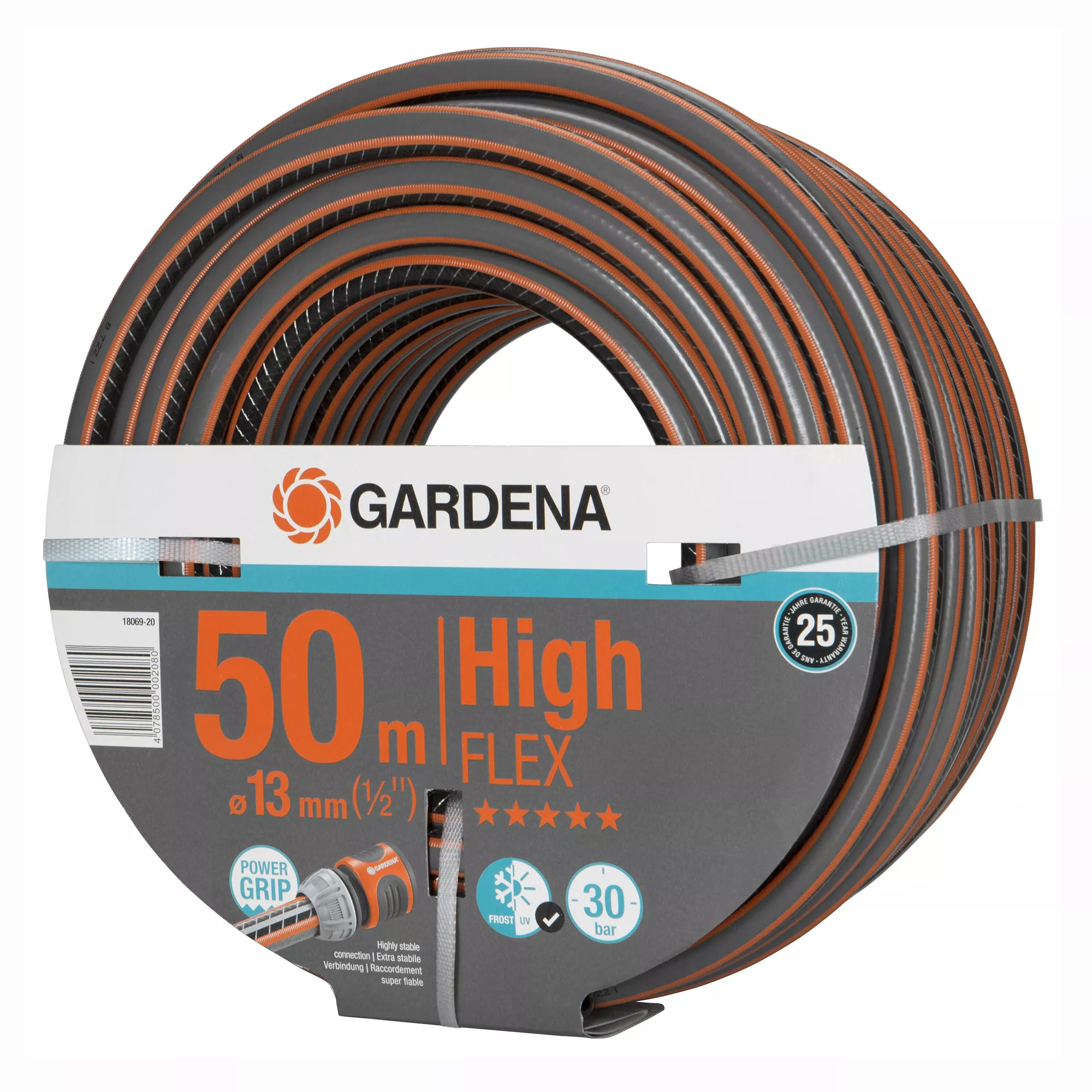Gardena HighFLEX 18069 Black & Orange Hose Pipe (L)50m 1 Gardena HighFLEX 18069 Black & Orange Hose Pipe (L)50m