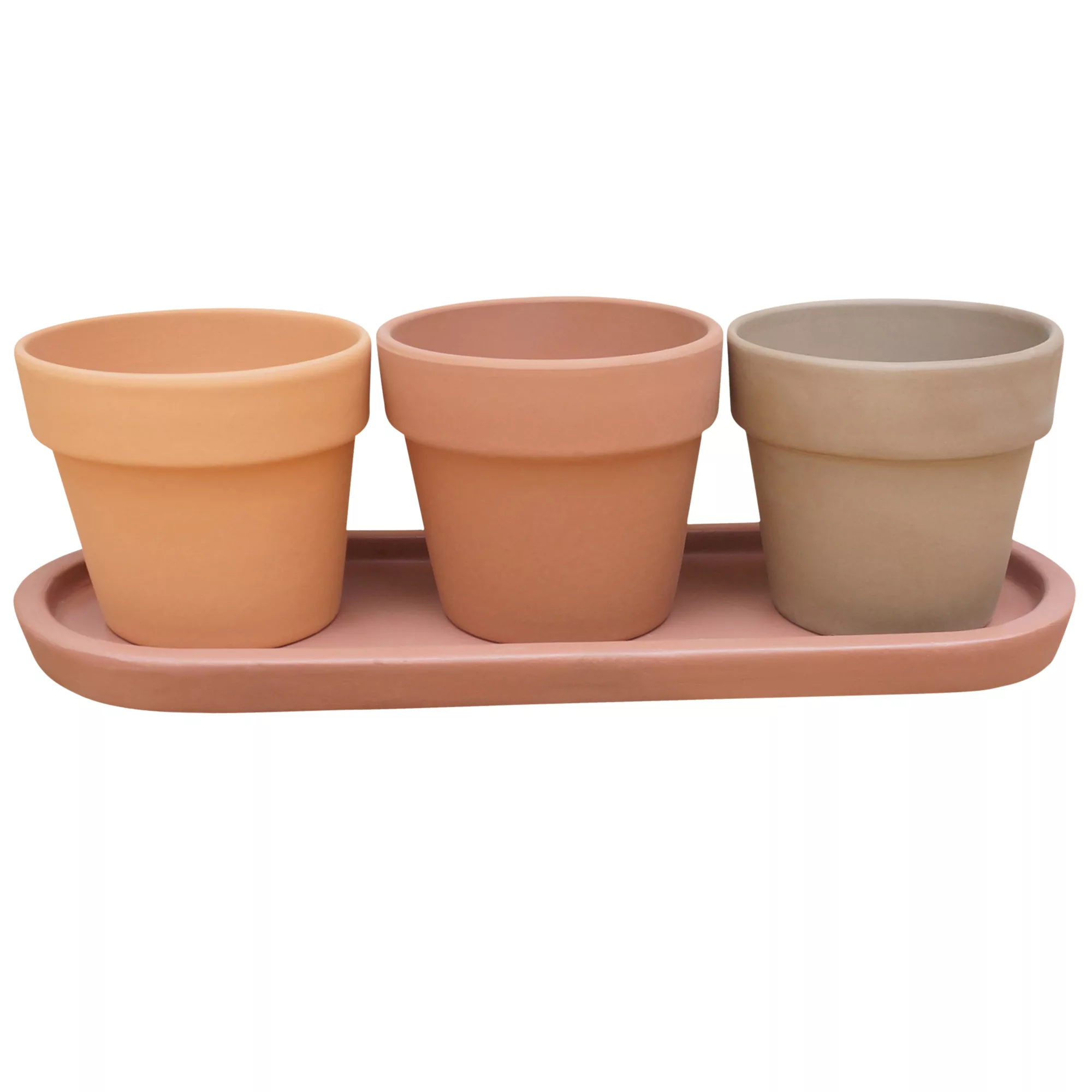 GoodHome Arara Terracotta Cement & Terracotta Round Plant Pot (Dia)10.9cm 5 GoodHome Arara Terracotta Cement & Terracotta Round Plant Pot (Dia)10.9cm - Image 5