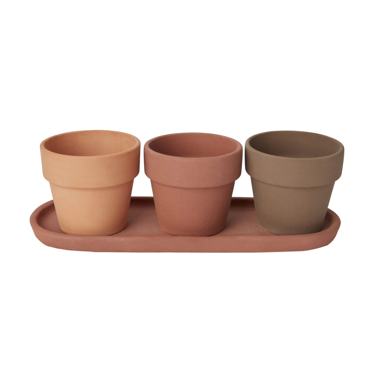 GoodHome Arara Terracotta Cement & Terracotta Round Plant Pot (Dia)10.9cm 1 GoodHome Arara Terracotta Cement & Terracotta Round Plant Pot (Dia)10.9cm