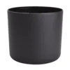 GoodHome Black Plastic Plain Round Plant Pot (Dia)25.1cm