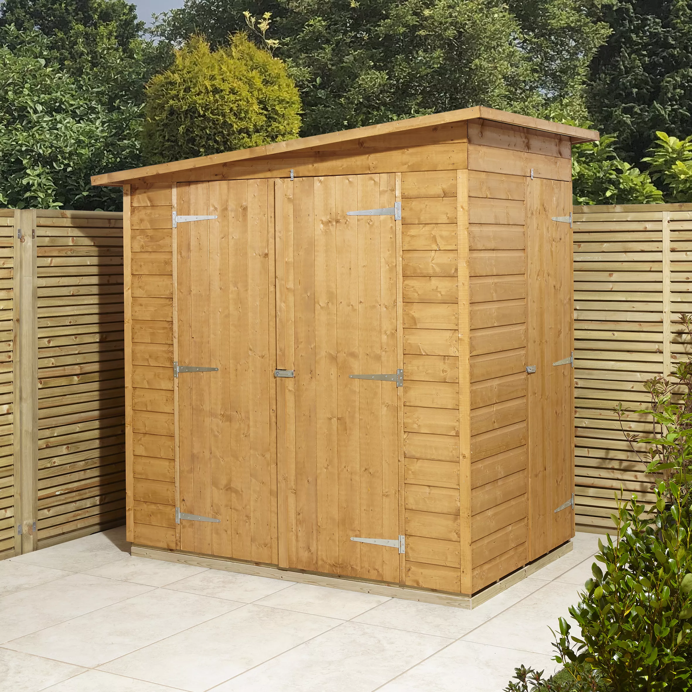 GoodHome Clapperton 6x4ft Pent Dip Treated Shiplap Shed With Floor 1 GoodHome Clapperton 6x4ft Pent Dip Treated Shiplap Shed With Floor