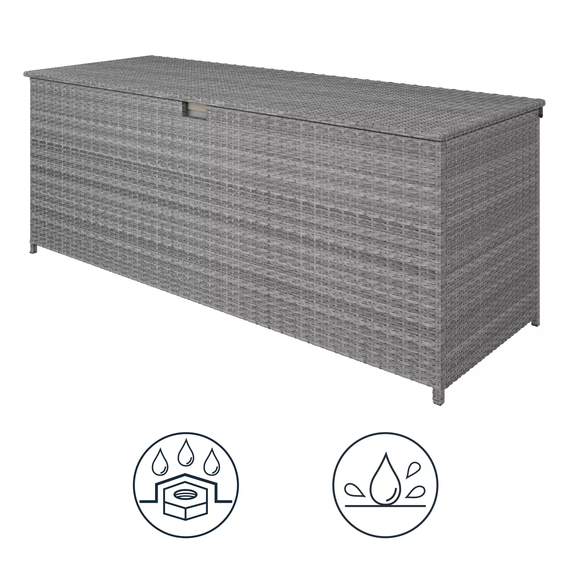 GoodHome Hamilton Steeple Grey Rattan Effect Storage Box (W) 180cm X (D) 65cm 10 GoodHome Hamilton Steeple Grey Rattan Effect Storage Box (W) 180cm X (D) 65cm - Image 10