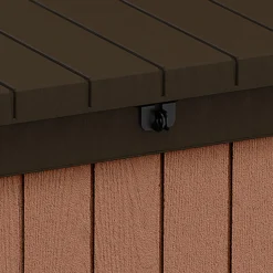 Keter Darwin Wood Effect 5x2 Garden Storage Bench Box 570L -Hozelock Store keter darwin wood effect 5x2 garden storage bench box 570l7290112636263 36c bq scaled