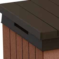 Keter Darwin Wood Effect 5x2 Garden Storage Bench Box 570L -Hozelock Store keter darwin wood effect 5x2 garden storage bench box 570l7290112636263 37c bq scaled