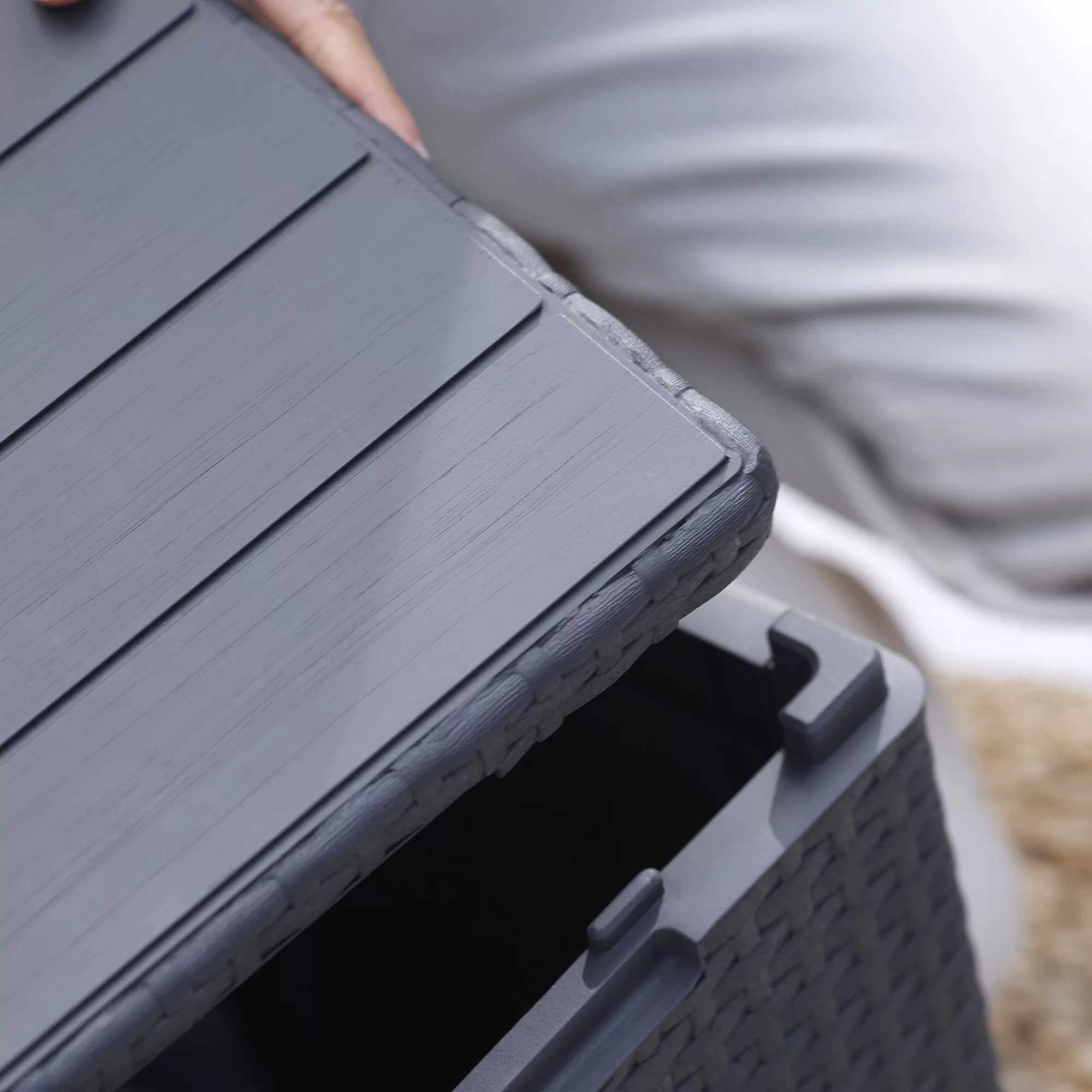 Keter Graphite 38.1L Small Plastic Storage Box & Lid 4 Keter Graphite 38.1L Small Plastic Storage Box & Lid - Image 4