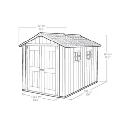 Keter Oakland Apex Anthracite Grey Plastic 2 Door 2 Windows Shed With Floor 17 Keter Oakland Apex Anthracite Grey Plastic 2 Door 2 Windows Shed With Floor -Hozelock Store keter oakland apex anthracite grey plastic 2 door 2 windows shed with floor7290106928459 01t bq