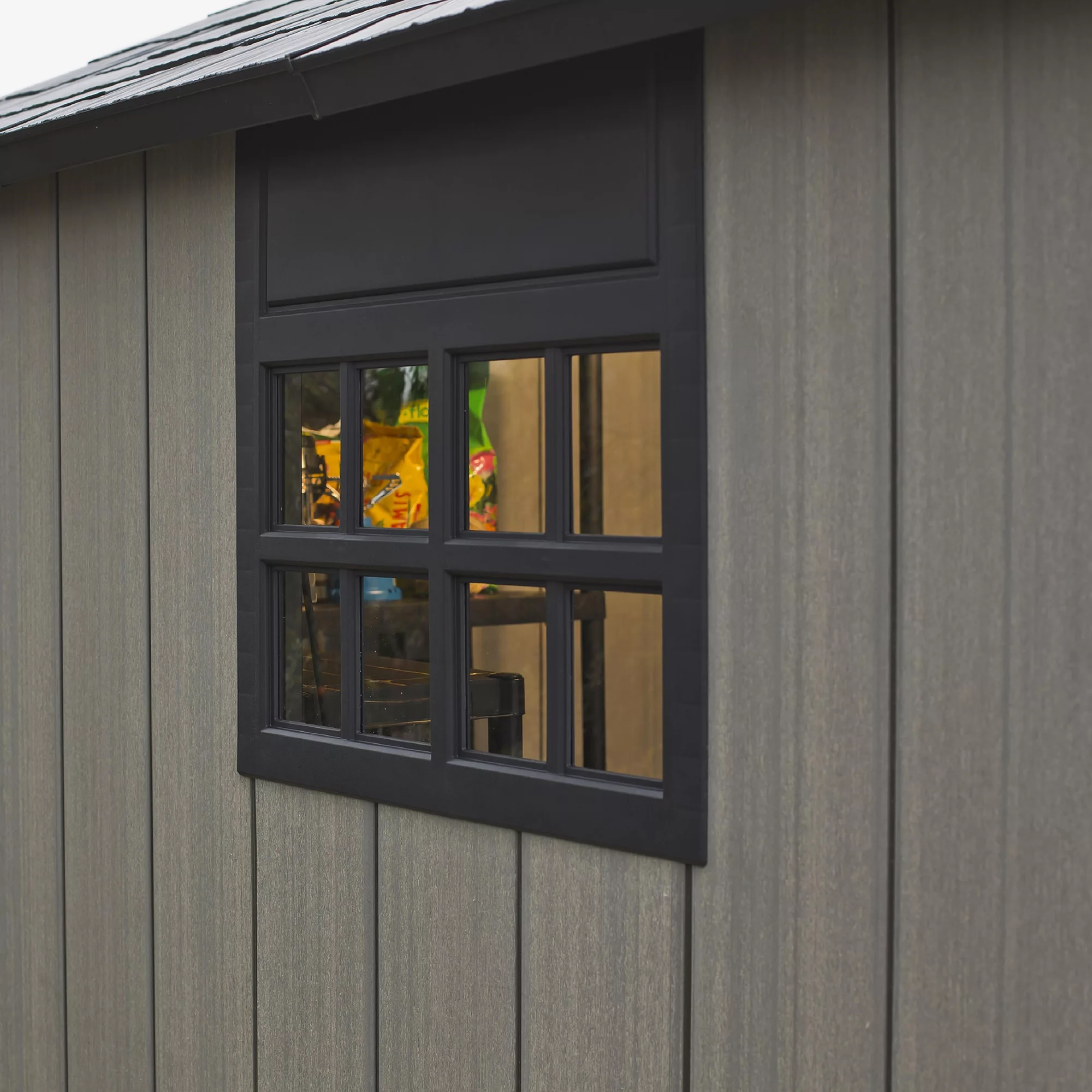 Keter Oakland Apex Anthracite Grey Plastic 2 Door 2 Windows Shed With Floor 6 Keter Oakland Apex Anthracite Grey Plastic 2 Door 2 Windows Shed With Floor - Image 6