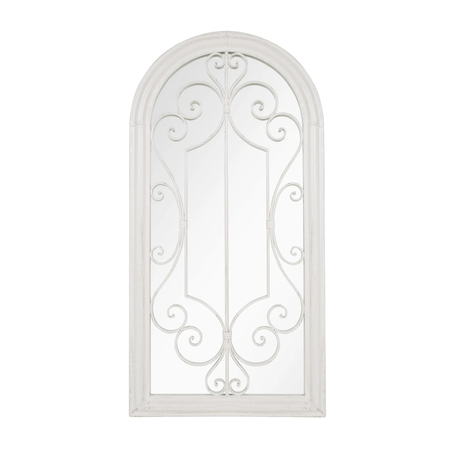 La Hacienda Aston & Wold Antique White Arch Framed Garden Mirror 970mm X 490mm 1 La Hacienda Aston & Wold Antique White Arch Framed Garden Mirror 970mm X 490mm