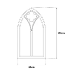 La Hacienda Aston & Wold Church Window Antique White Arch Framed Garden Mirror 1050mm X 560mm -Hozelock Store la hacienda aston wold church window antique white arch framed garden mirror 1050mm x 560mm5055025558895 01t bq