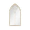 La Hacienda Aston & Wold Church Window Antique White Arch Framed Garden Mirror 1050mm X 560mm