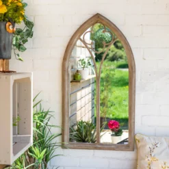 La Hacienda Aston & Wold Church Window Antique White Arch Framed Garden Mirror 1050mm X 560mm -Hozelock Store la hacienda aston wold church window antique white arch framed garden mirror 1050mm x 560mm5055025558895 04i bq scaled