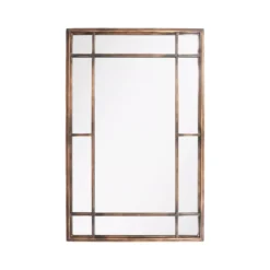 La Hacienda Aston & Wold Milano Gold Effect Rectangular Framed Garden Mirror 1000mm X 650mm