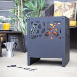 La Hacienda Fire Basket Steel Firepit