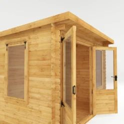 Mercia 10x8 Pent Tongue & Groove Cabin With Double Door -Hozelock Store mercia 10x8 pent tongue groove cabin with double door5029442002446 39c bq