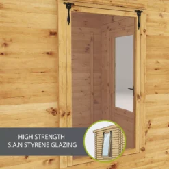 Mercia 10x8 Pent Tongue & Groove Cabin With Double Door -Hozelock Store mercia 10x8 pent tongue groove cabin with double door5029442002446 42c bq