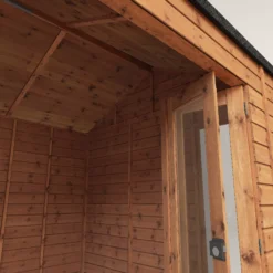 Mercia 10x8 Reverse Apex Tongue & Groove Summer House With Bi-fold Door -Hozelock Store mercia 10x8 reverse apex tongue groove summer house with bi fold door5029442089737 38c bq