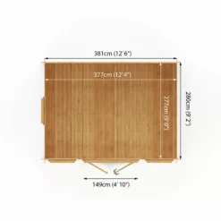 Mercia 13x10 Reverse Apex Tongue & Groove Cabin With Double Door -Hozelock Store mercia 13x10 reverse apex tongue groove cabin with double door5029442088419 01t bq