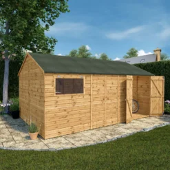 Mercia 16x10 Apex Shiplap Workshop With Double Door -Hozelock Store mercia 16x10 apex shiplap workshop with double door5029442006284 02i bq