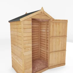 Mercia 4x3 Ft Apex Overlap Wooden Shed With Floor -Hozelock Store mercia 4x3 ft apex overlap wooden shed with floor5029442090252 05c