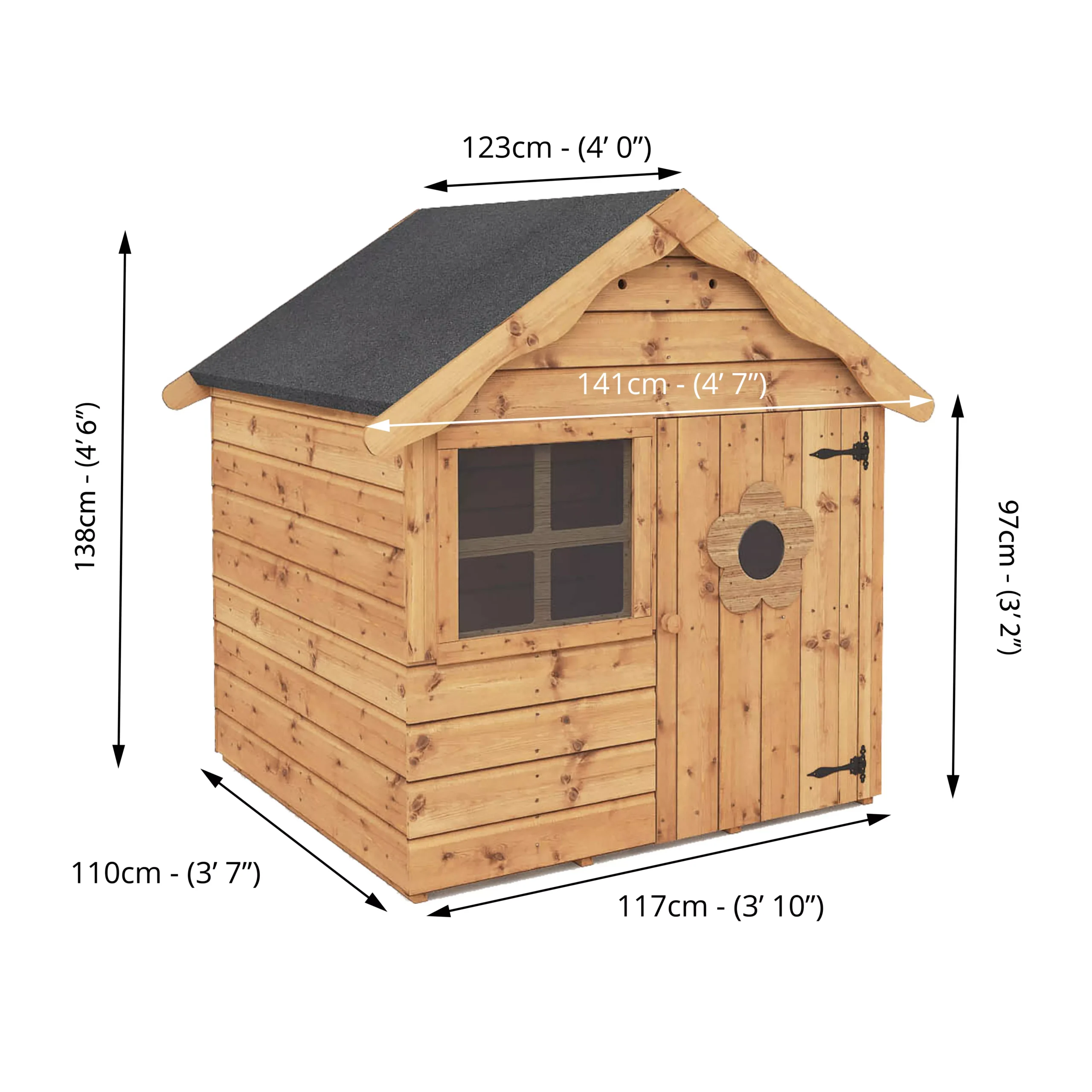 Mercia 4x4 Snug Apex Shiplap Playhouse - Assembly Service Included 2 Mercia 4x4 Snug Apex Shiplap Playhouse - Assembly Service Included - Image 2