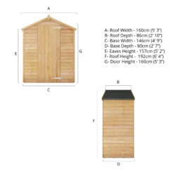 Mercia 5x3 Ft Apex Overlap Wooden Shed With Floor -Hozelock Store mercia 5x3 ft apex overlap wooden shed with floor5029442090269 01t