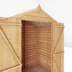 Mercia 6x4 Ft Apex Overlap Wooden 2 Door Shed With Floor -Hozelock Store mercia 6x4 ft apex overlap wooden 2 door shed with floor5029442090993 05c