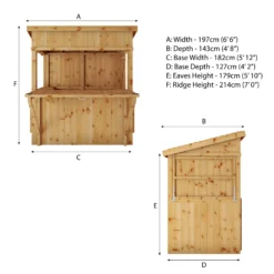 Mercia 6x4 Ft Pent Tongue & Groove Wooden Garden Bar With Single Door 16 Mercia 6x4 Ft Pent Tongue & Groove Wooden Garden Bar With Single Door -Hozelock Store mercia 6x4 ft pent tongue groove wooden garden bar with single door5029442007250 01t