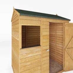 Mercia 6x4 Ft Reverse Apex Overlap Wooden Shed With Floor -Hozelock Store mercia 6x4 ft reverse apex overlap wooden shed with floor5029442076959 05c