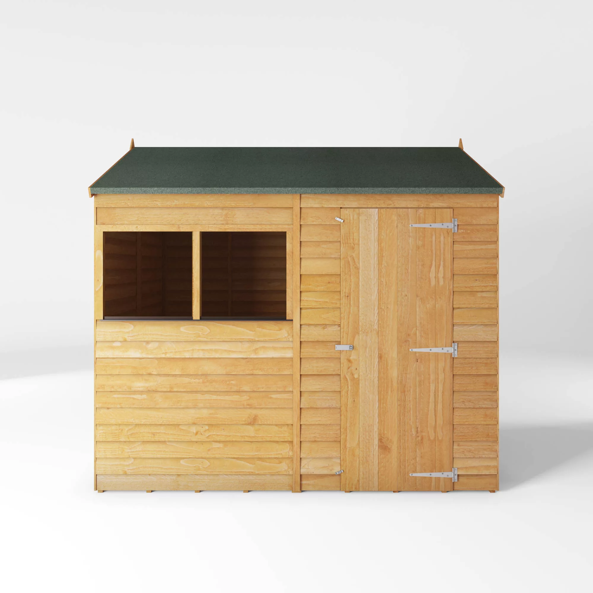 Mercia 8x6 Ft Reverse Apex Overlap Wooden 2 Windows Shed With Floor 3 Mercia 8x6 Ft Reverse Apex Overlap Wooden 2 Windows Shed With Floor - Image 3