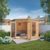Mercia Corner 8x8 Ft Flat Shiplap Wooden Summer House With Double Door