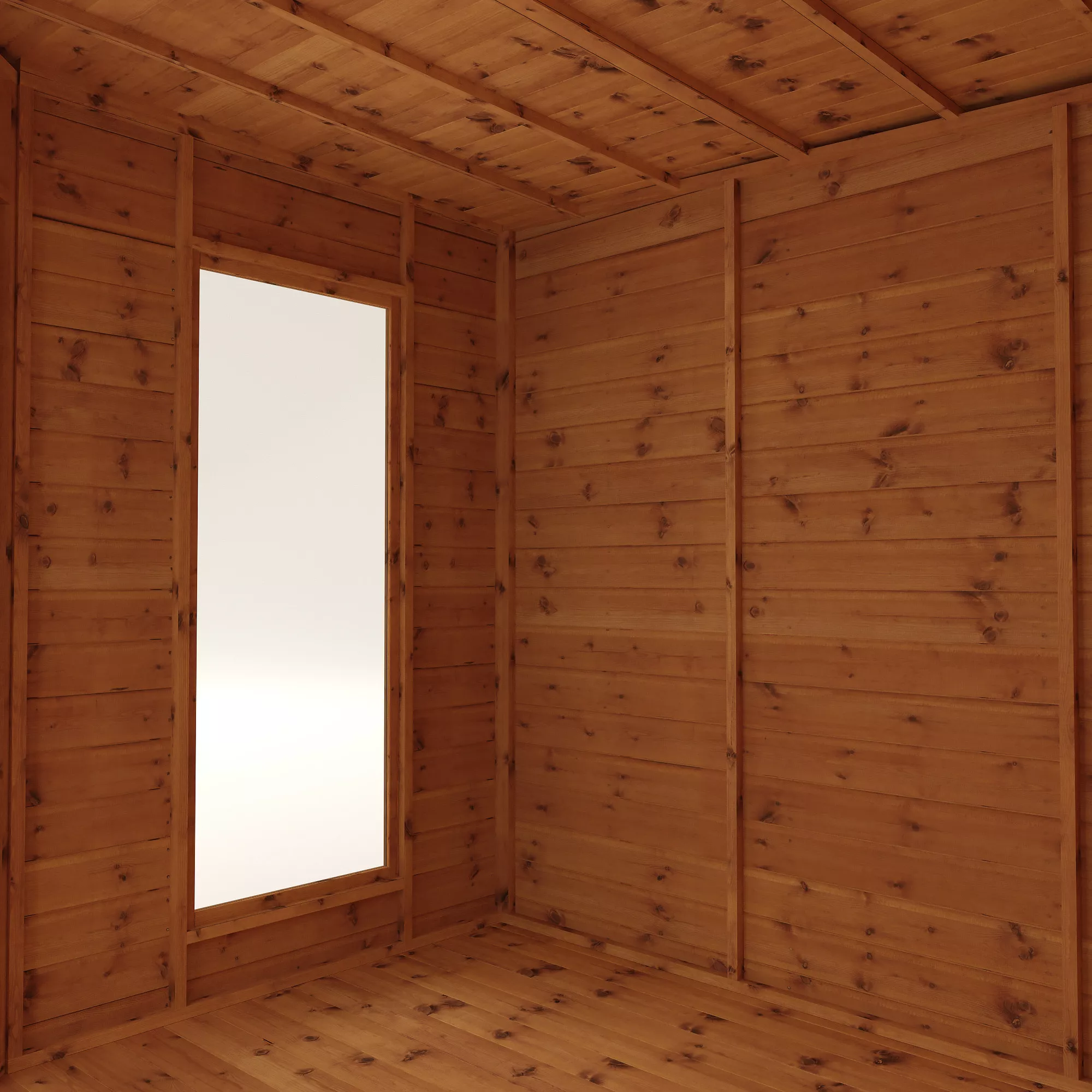 Mercia Corner 8x8 Ft Flat Shiplap Wooden Summer House With Double Door 5 Mercia Corner 8x8 Ft Flat Shiplap Wooden Summer House With Double Door - Image 5