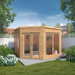 Mercia Corner 9x9 Ft Flat Shiplap Wooden Summer House With Double Door 13 Mercia Corner 9x9 Ft Flat Shiplap Wooden Summer House With Double Door -Hozelock Store mercia corner 9x9 ft flat shiplap wooden summer house with double door5029442088563 01i